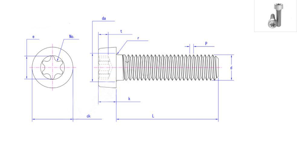 titanium torx head screw